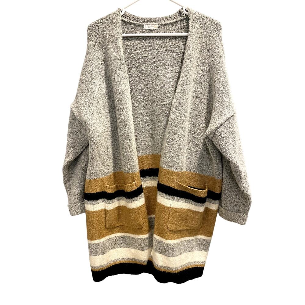 Boho Super Soft Oversized Striped Earthtone Colored Cardigan by Maurices Size L